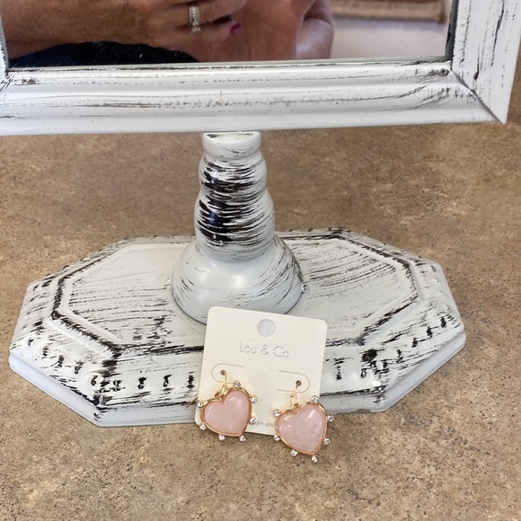 Lou & Co Quartz heart earrings - Picture 3 of 4
